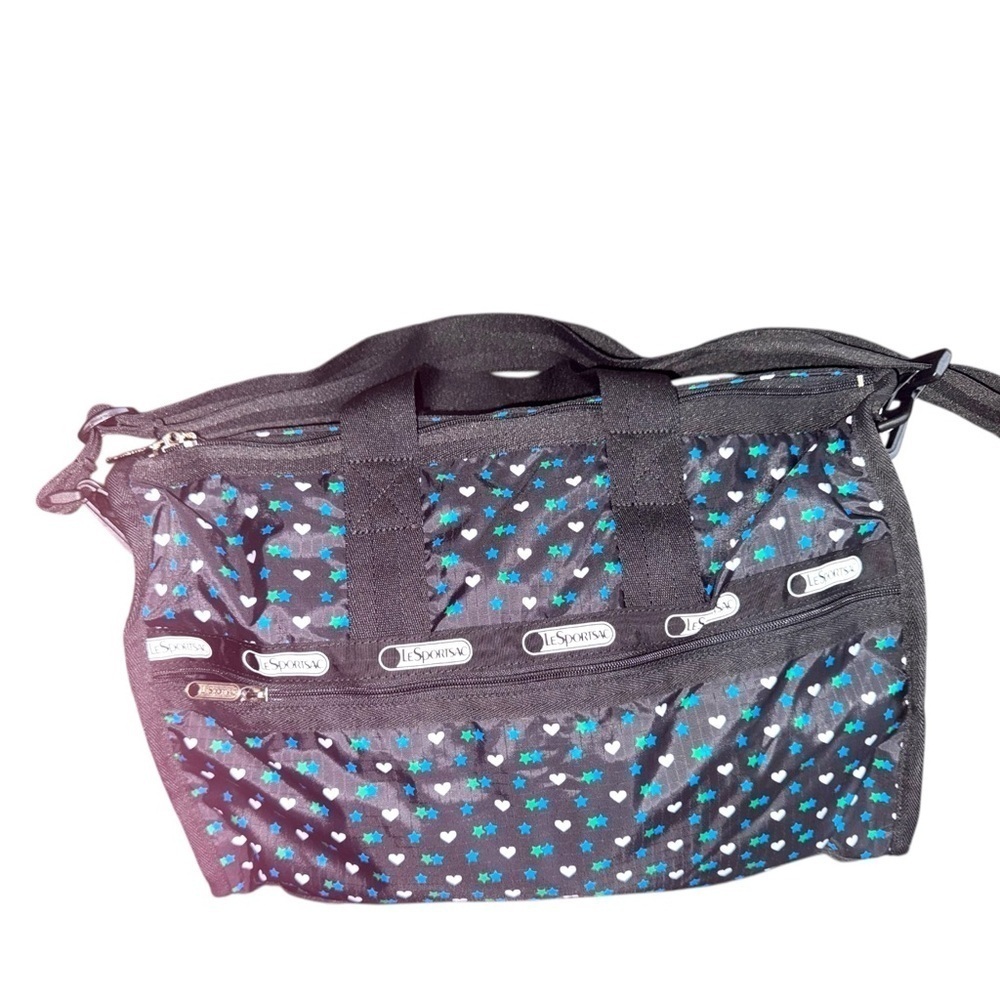 LESPORTSAC Medium Whimsical Star & Heart Duffel Bag Weekender & smaller bag - Picture 5 of 10